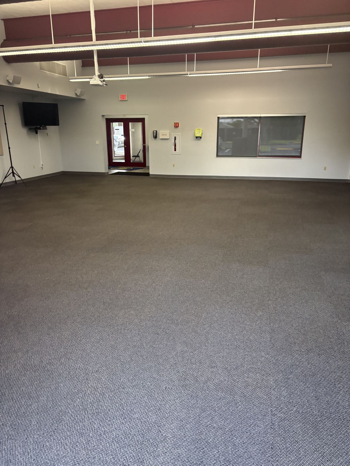 The same gray carpet after cleaning